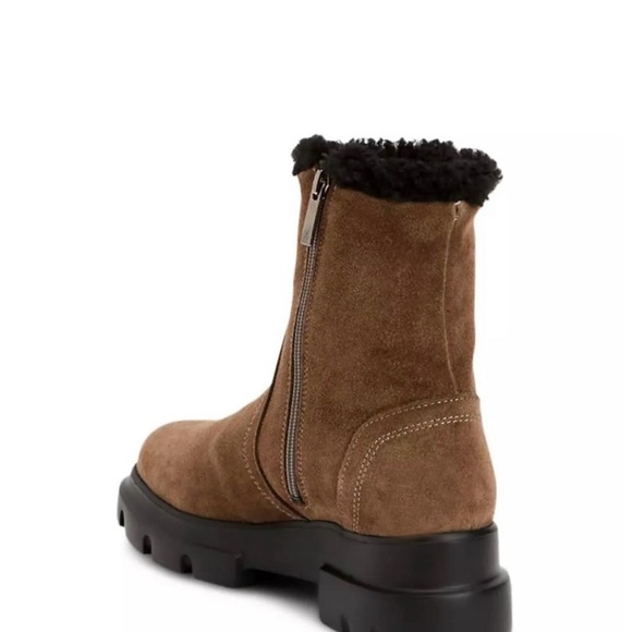 Aquatalia Kyla Suede & Shearling-Lined
Lug Sole Waterproof Boots in Taupe - Picture 3 of 6